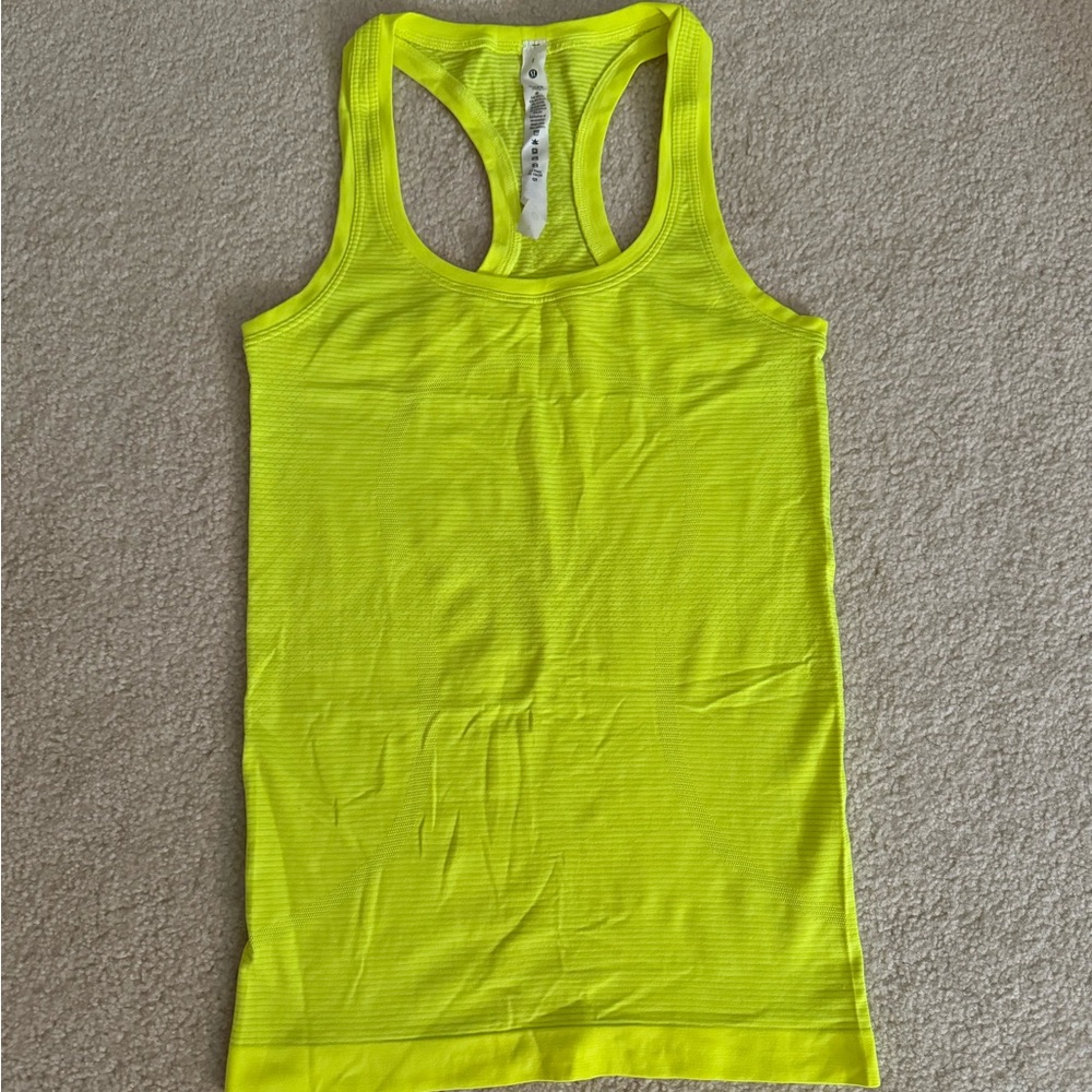 Lululemon Athletica Neon Yellow Tank Top